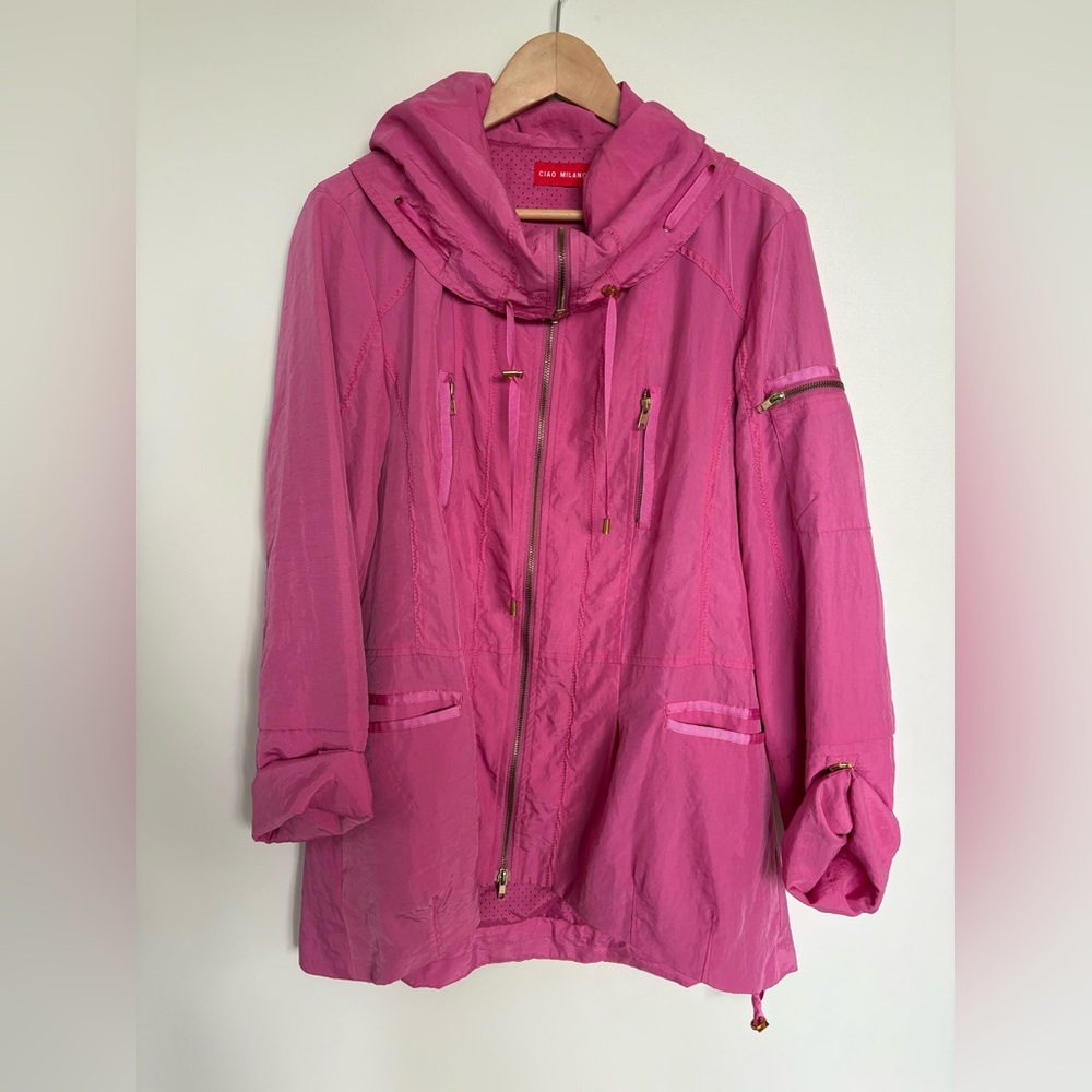 Ciao Milano pink rain jacket size medium
